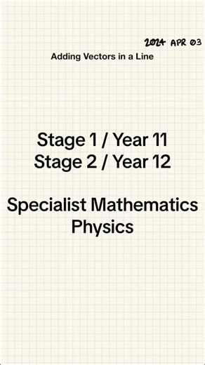 Adding Vectors in Mathematics and Physics