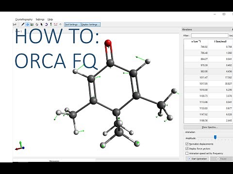 Avogadro with ORCA Tutorial: frequencies