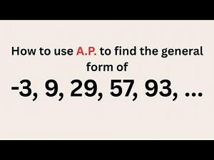 How to solve this quadratic sequence using results from A.P.