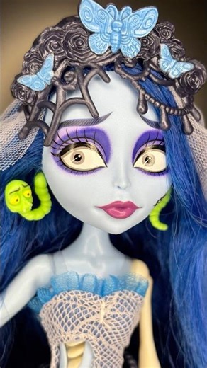 I Love my Dolls. Corpse Bride Emily Skullector💙🩵#monsterhigh #corpsebride #diy #mattel #photo