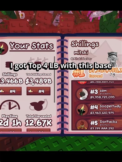 I Got Top 4 Leaderboard In Garden Horizons #robloxshorts #roblox #gardenhorizons