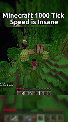 Minecraft 1000 Tick Speed is silly #minecraft #shorts