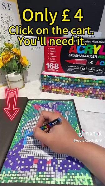 Set Acrylic Painting Pen with Soft Brush Nib - Perfect for detailed work! #AcrylicPaintingPen #SoftBrushNib🎨