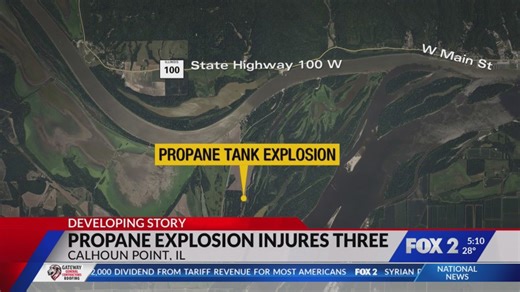 Three people injured in propane tank explosion in Calhoun County