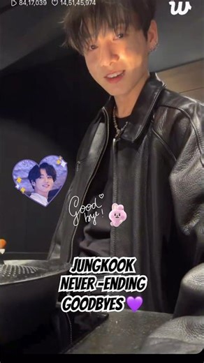 Jungkook’s NEVER-Ending Weverse Live Goodbyes 😭🐰💜 #Jungkook #BTS #WeverseLive #Kpop #BTSARMY