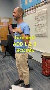 Young children's music class. Body Percussion Stomp Clap and Turn and then sit