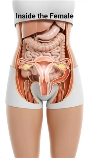 Inside the Female Reproductive System in 3D 😳 | Human Body Explained#viral #shorts