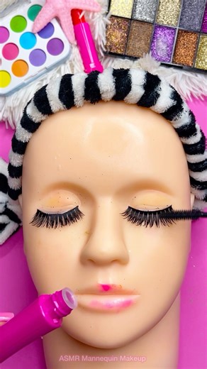 ASMR Satisfying with Unboxing Review Mannequin Makeup things Sounds Video Fast No talking mask black