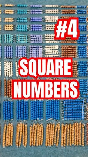 Things Montessori Kids Know Before First Grade: Square Numbers #montessori #montessorilearning