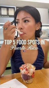 Top 5 food spots in Puerto Rico 👀 #puertoricofood #sanjuan #thingstodopuertorico #puertoricotravel