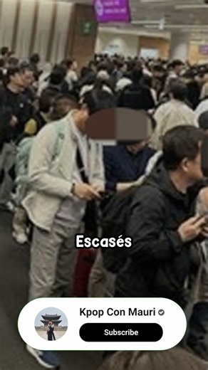 Caos en sala de llegadas del aeropuerto de Incheon por fans de BTS para evento de regre #kpop #ive