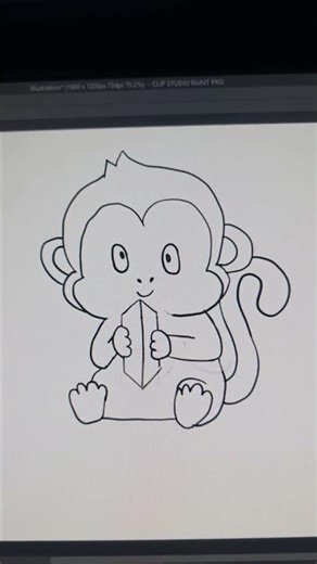 Cute Monkey 2D Animation 🐒 | Fun Little Drawing Loop