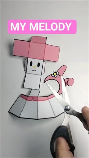 I Made SANRIO MY MELODY Paper Crafts! #shorts