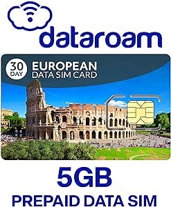 European 5GB Data only Sim Card. Works in 50 Countries in Europe.