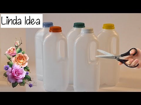 How to Recycle Milk bottle || plastic bottle craft