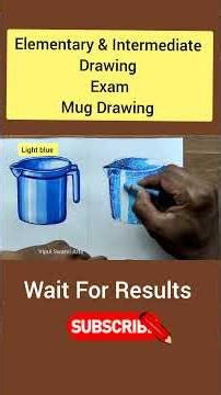 Mug Drawing for Elementary & Intermediate Drawing Exam #elementary #intermediate #objectdrawing