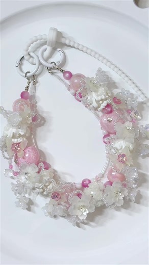 Charming White Strap with Pink Accents for Dodo Nami Bags