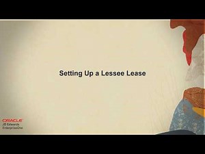 Setting Up a Lessee Lease