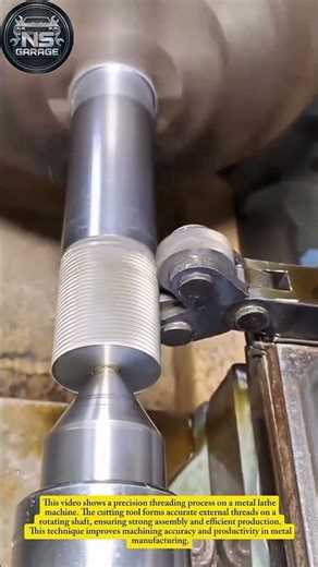 Precision Metal Threading on Lathe | Professional Machining Process#mechanic #shorts #usa