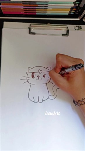 Cómo dibujar un gato #sketch #tutorial #drawing #coloring #dibujos | Cat Drawing
