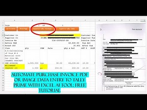 Automate Purchase Invoice PDF or Image Data Entry to Tally Prime with Excel AI Tool: Free Tutorial