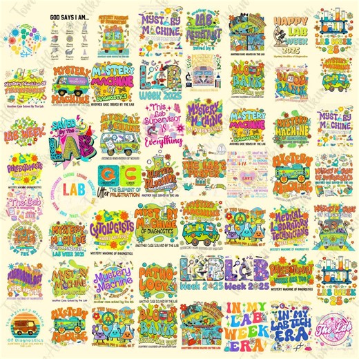 2025 Lab Week PNG Bundle: Medical Lab Tech, Mystery Machine (digital Download) - Etsy