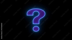 question mark icon featuring a bold, curved line forming a loop and a dot beneath it. The design is simple and centered, symbolizing inquiry or uncertainty. Stock Video