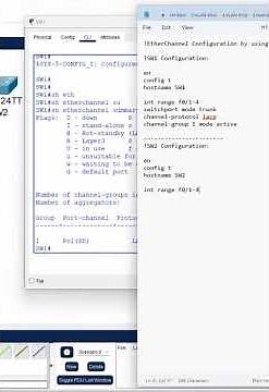 2.Etherchannel lab by using LACP in CISCO Packet Tracer Part 2 | CCNA