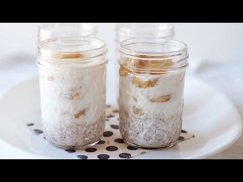 Overnight Steel Cut Oats with Bananas Foster