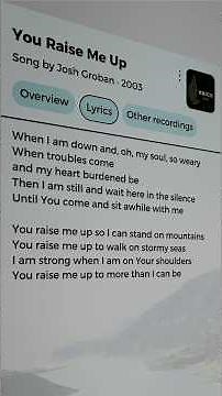 You Raise Me Up (Karaoke)🎙️🎧🎶