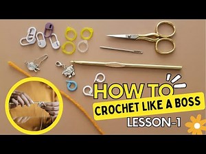 Crochet for Absolute Beginners (Part 1) | Step-by-Step Easy Tutorial + Basic Stitches Guide