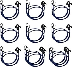 Amazon Basics Adjustable 36-Inch Bungee Cords, Blue, 2-Pack (20-Piece)