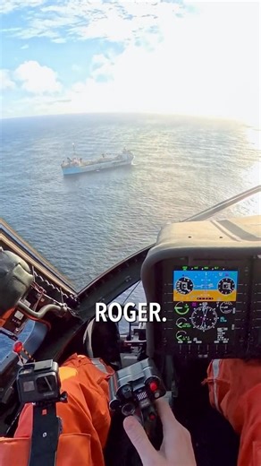 Pilot's eye view approaching an offshore vessel deck in an S92 Helicopter #pilot #helicopter