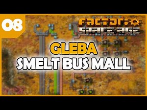 Gleba smelting, main bus and shopping mall - Factorio 2.0 Space Age EP08