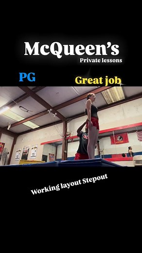 PG working layout Stepout #motivation #acro #danceacro #tumbling #dance #layoutstepout | Marty McQueens Atc