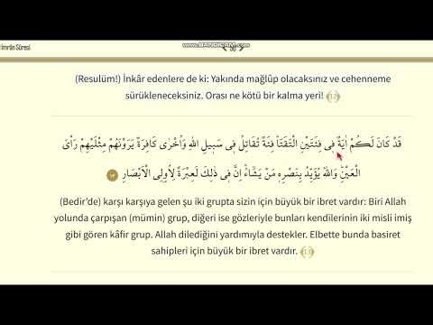 Sayfa 50 | Âl-i İmrân Suresi | Arapça Okunuş ve Türkçe Meali | Yavaş Okuma