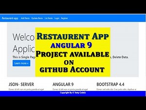 #Angular 9 #projects| #Restaurants Application in angular 9| Project upload on github/lionashu