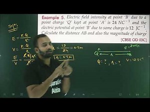 Ex-5 Electrostatic potential &capacitance numericals 12th from sl arora based on potential and point