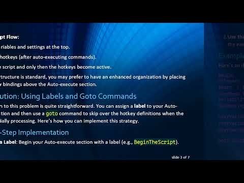 How to Place Hotkey Bindings at the Start of Your Autoexecuting Script in AutoHotkey