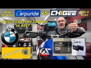 New Carpuride W702 B Pro Vs Chigee AIO5 Play Carplay Tested BMW R1300 GS & Apple Iphone 15 pro max