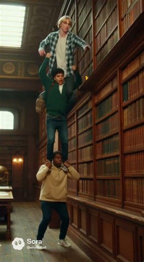 ABSURD! Human Pyramid Built to Save Library Duck #library #students