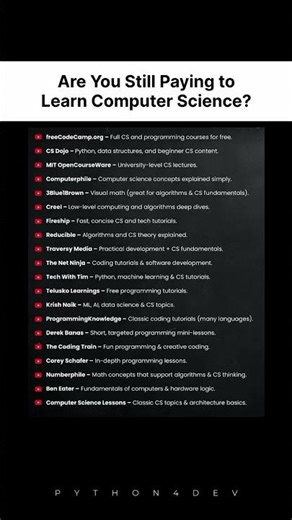 These are some of the best YouTube channels that teach computer science for free.