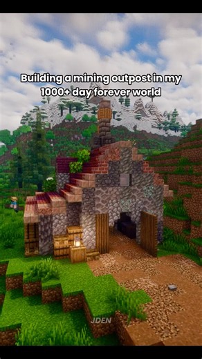 Building a mining outpost in my 1000+ day forever world ⛏️ | #minecraft #survival #build #tutorial