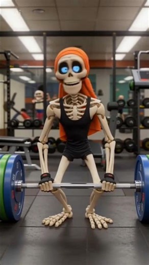 💀 Gym Went Wrong in 3 Seconds… Watch This 😳 #Shorts #funny #gym #skeleton #comedy #meme #fitness