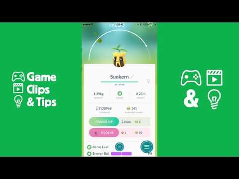 Evolving Gloom and Sunkern with the Sun Stone in Pokémon Go
