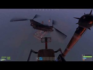 Taking down chinook cargo helicopter on vanilla rust using MELEE tools
