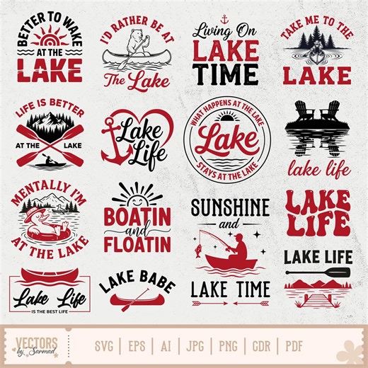 Lake Life SVG Bundle, Lake Life Quotes Svg, Funny Lake Svg, Lake Life PNG, Life is Better at the Lake, Camping & Fishing Designs - Etsy