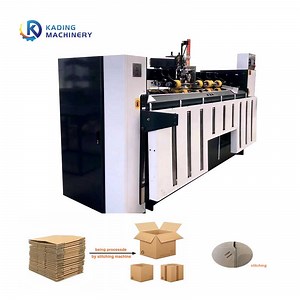 [Hot Item] Semi Auto Single Piece Carton Box Making Machine Double Servo Control Stitcher