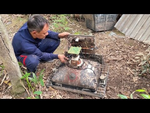 Close-Up on Restoring a Panasonic TV Left Outside – Moldy, Rusty // PANASONIC TV Needs Restoration