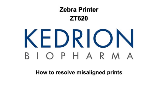 Alignment Troubleshooting Zebra Printer ZT620